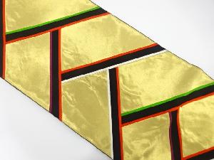 アンティーク　檜垣模様織出し袋帯（着用可）